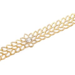 Collana girocollo con diamanti in oro giallo 20K con 3,0 carati di diamanti