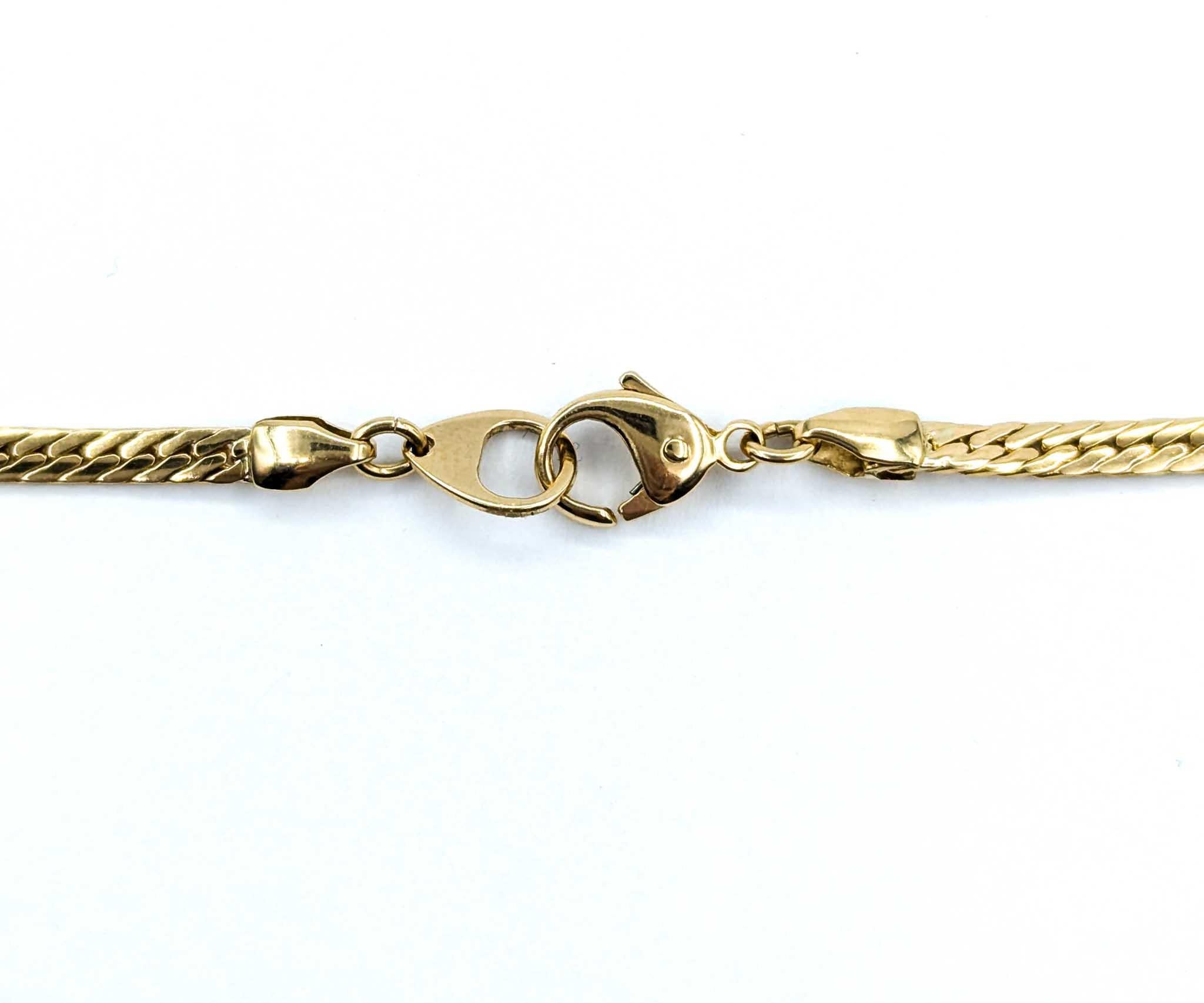 Diamond Choker Necklace in Yellow Gold In New Condition For Sale In Bloomington, MN