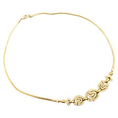 Diamond Choker Necklace in Yellow Gold