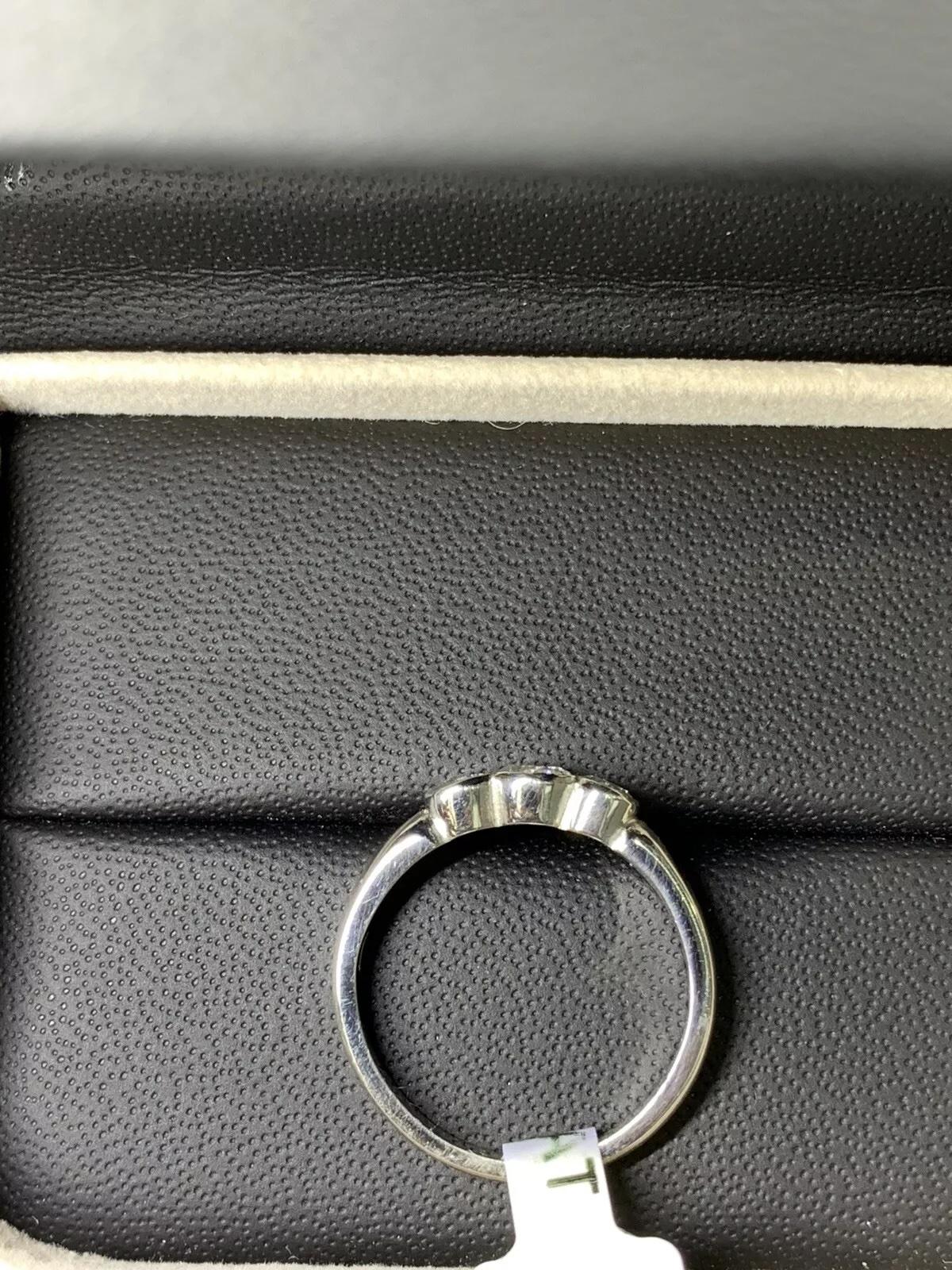Diamond Chunky trilogy engagement ring in platinum wedding 1
