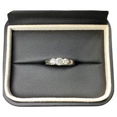 Diamond Chunky trilogy engagement ring in platinum wedding