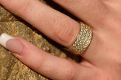 Diamond Cigar Ring, Yellow Gold