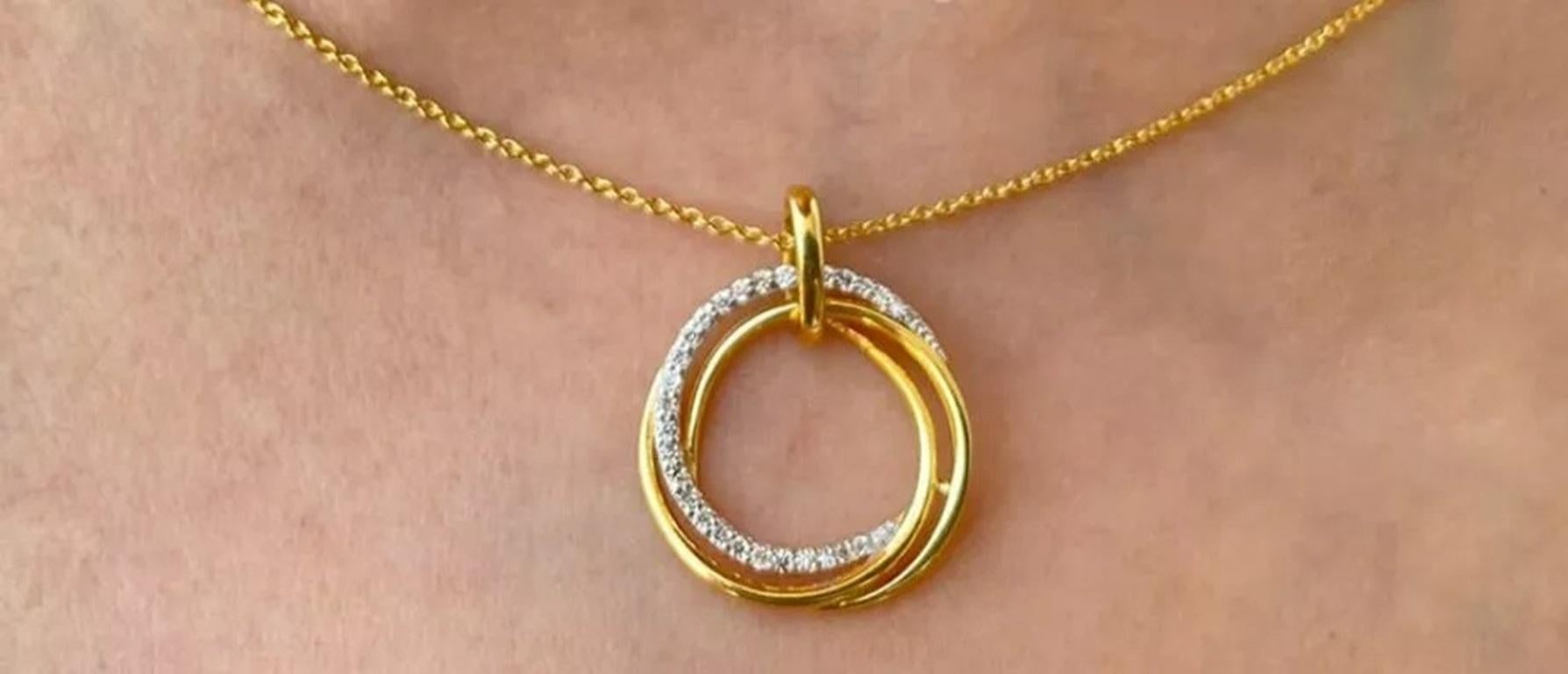 Diamond Circle Necklace 14k Solid Gold Eternal Love Women Necklace Jewelry Gift
Light weight can be worn everyday

Additional information:
Condition: New without tags: A brand-new, unused, and unworn item (including handmade items) that is not in