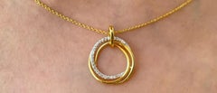 Eternal Love Circle Diamond Pendant Necklace in 14k Solid Gold
