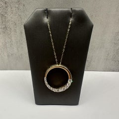 Diamond Circle Necklace 14K Yellow Gold 1ctw 18in Pre Loved