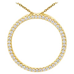 Kreis-Halskette mit Diamanten