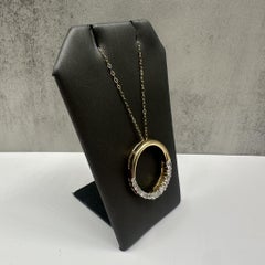 Diamond Circle Necklace in 14kt Yellow Gold – ~1ctw, 18in, Pre-Loved