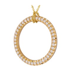 Collana "Circle of Life" con diamanti in oro giallo 18 carati