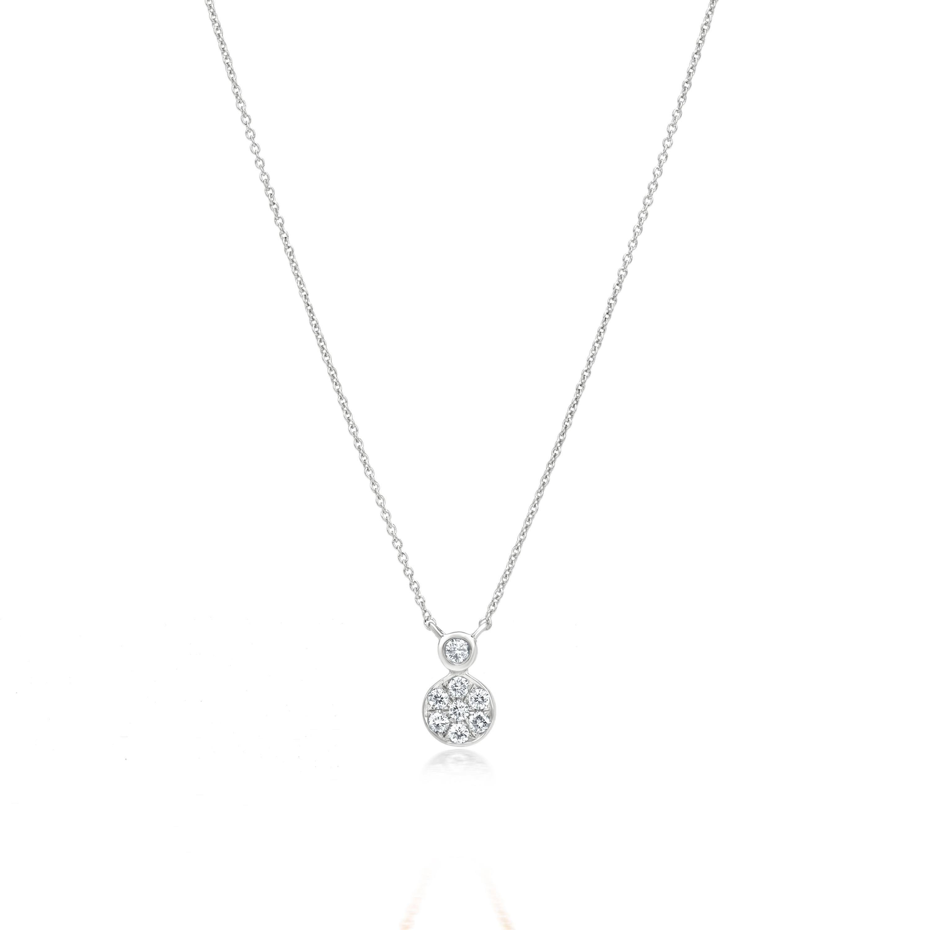 Grace your neckline with a Luxle diamond circle pendant. The circle is a universal sign that symbolizes eternity, life, wholeness and perfection. Subtle yet pretty this circle pendant necklace is the new fashion statement. This necklace features 8