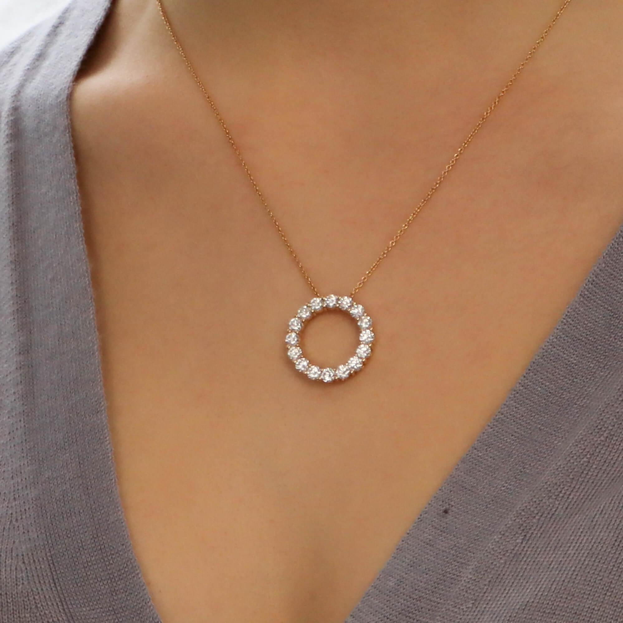 pandora circle of sparkle necklace gold