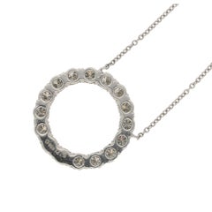 Diamond Circle Pendant on Chain