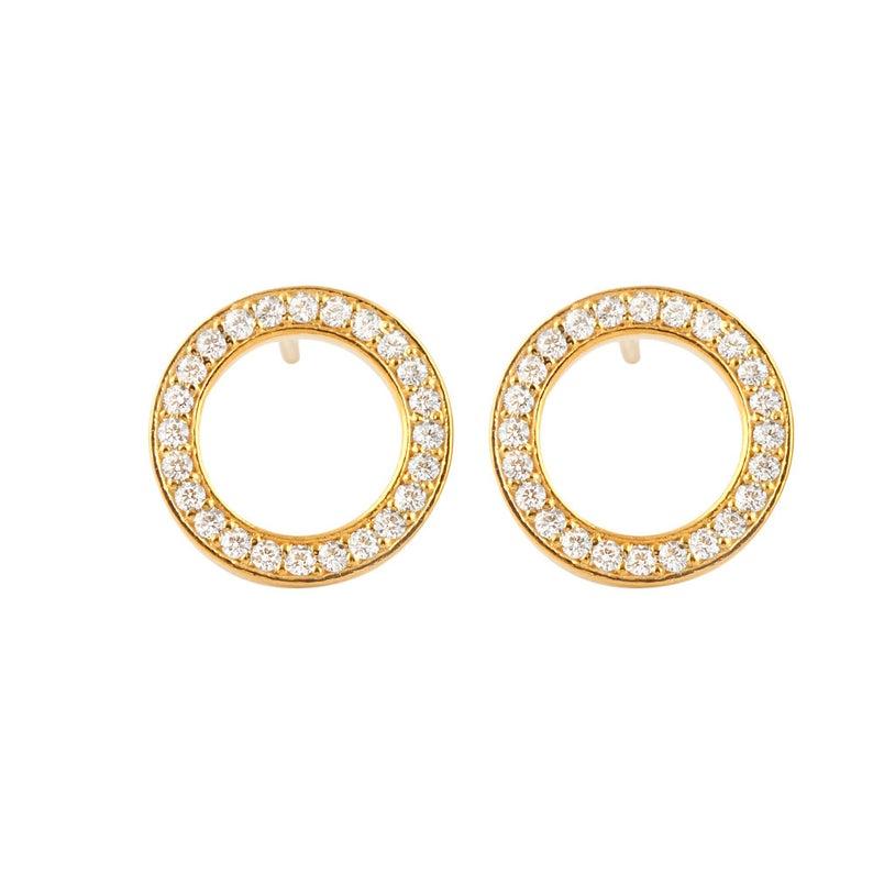 Handmade item
Length: 15 Millimeters; Width: 15 Millimeters
Materials: Gold
Gemstone: Diamond
Closure: Push back
Style: Minimalist

Elegant and Beautiful, our Stud Earrings is Ideal for the seeker of timeless, everyday wear. The dainty piece is so