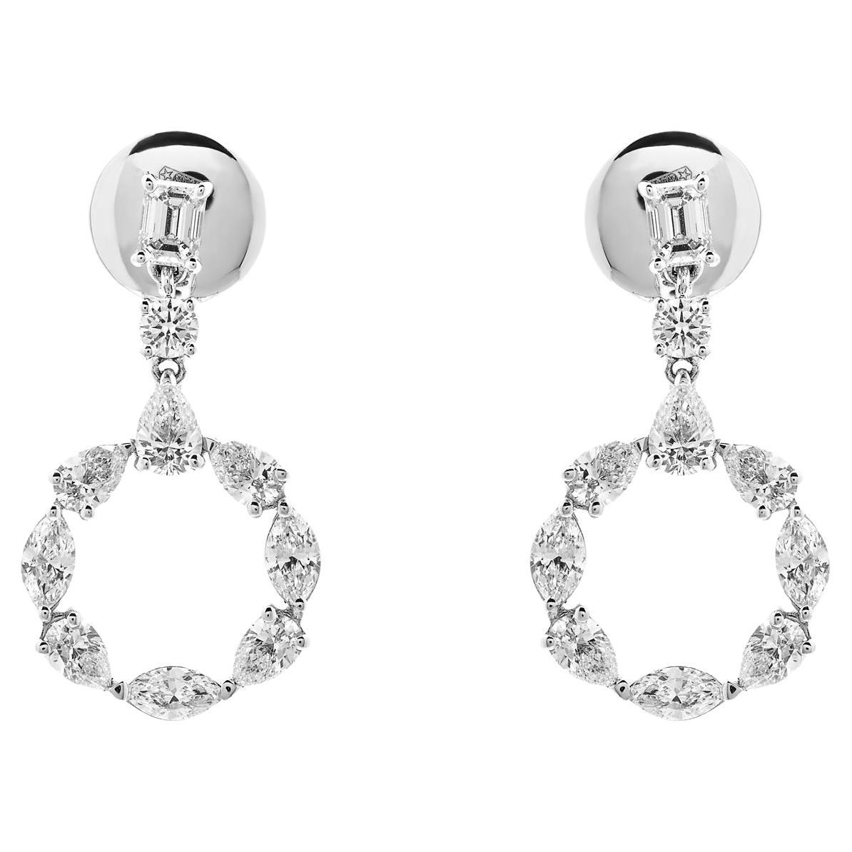 Diamond Circular Cut-Out Earrings