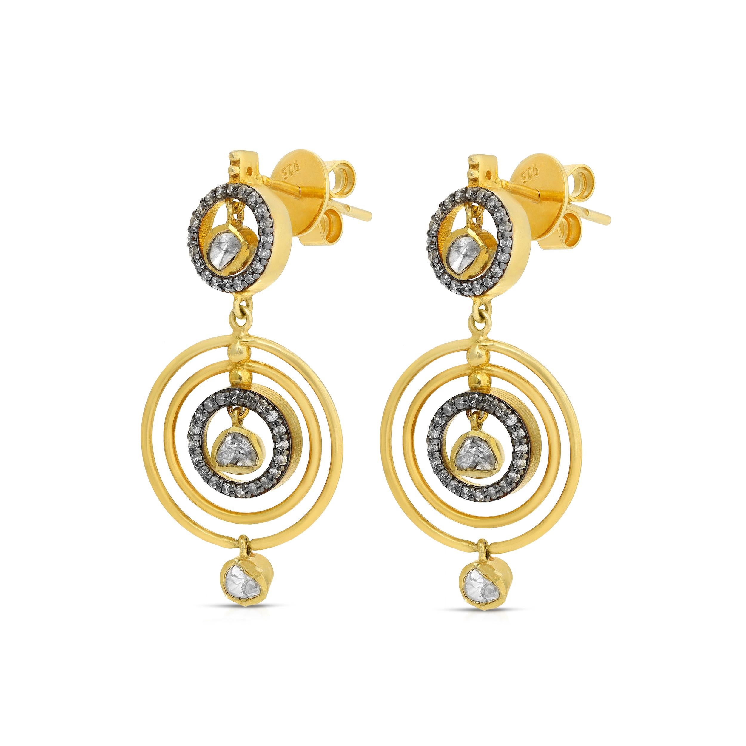 Contemporary Diamond Cirque Chandelier Earrings For Sale