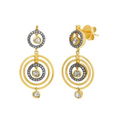 Boucles d'oreilles lustre cirque diamant