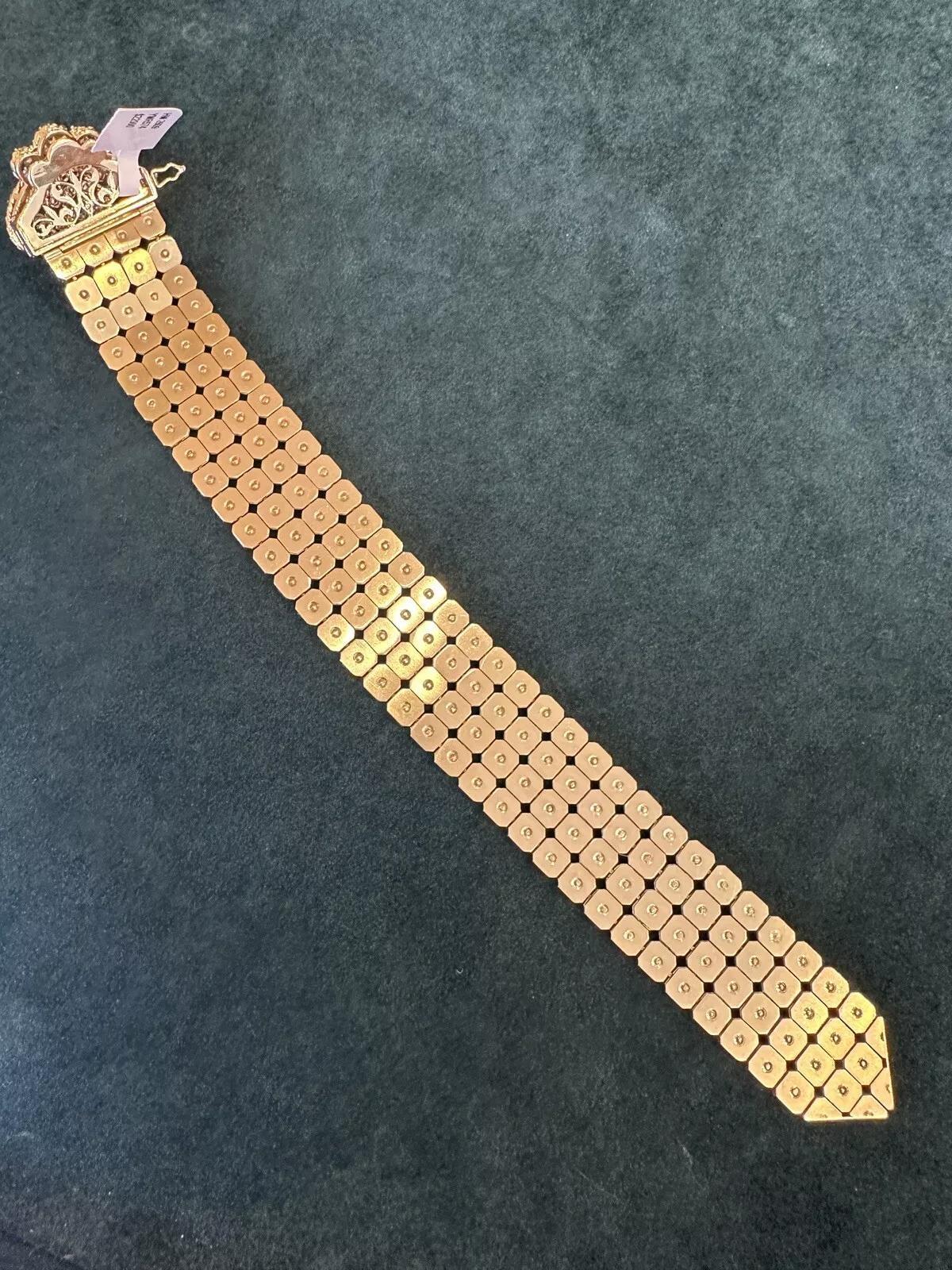 Bracelet ceinture Clam coquillage en or jaune 18 carats avec diamants en vente 6