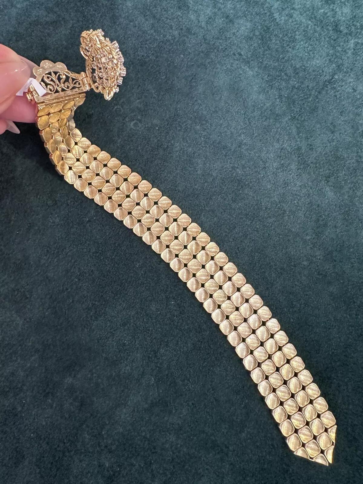 Bracelet ceinture Clam coquillage en or jaune 18 carats avec diamants Pour femmes en vente