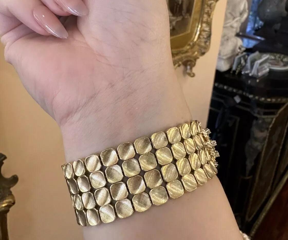 Bracelet ceinture Clam coquillage en or jaune 18 carats avec diamants en vente 1