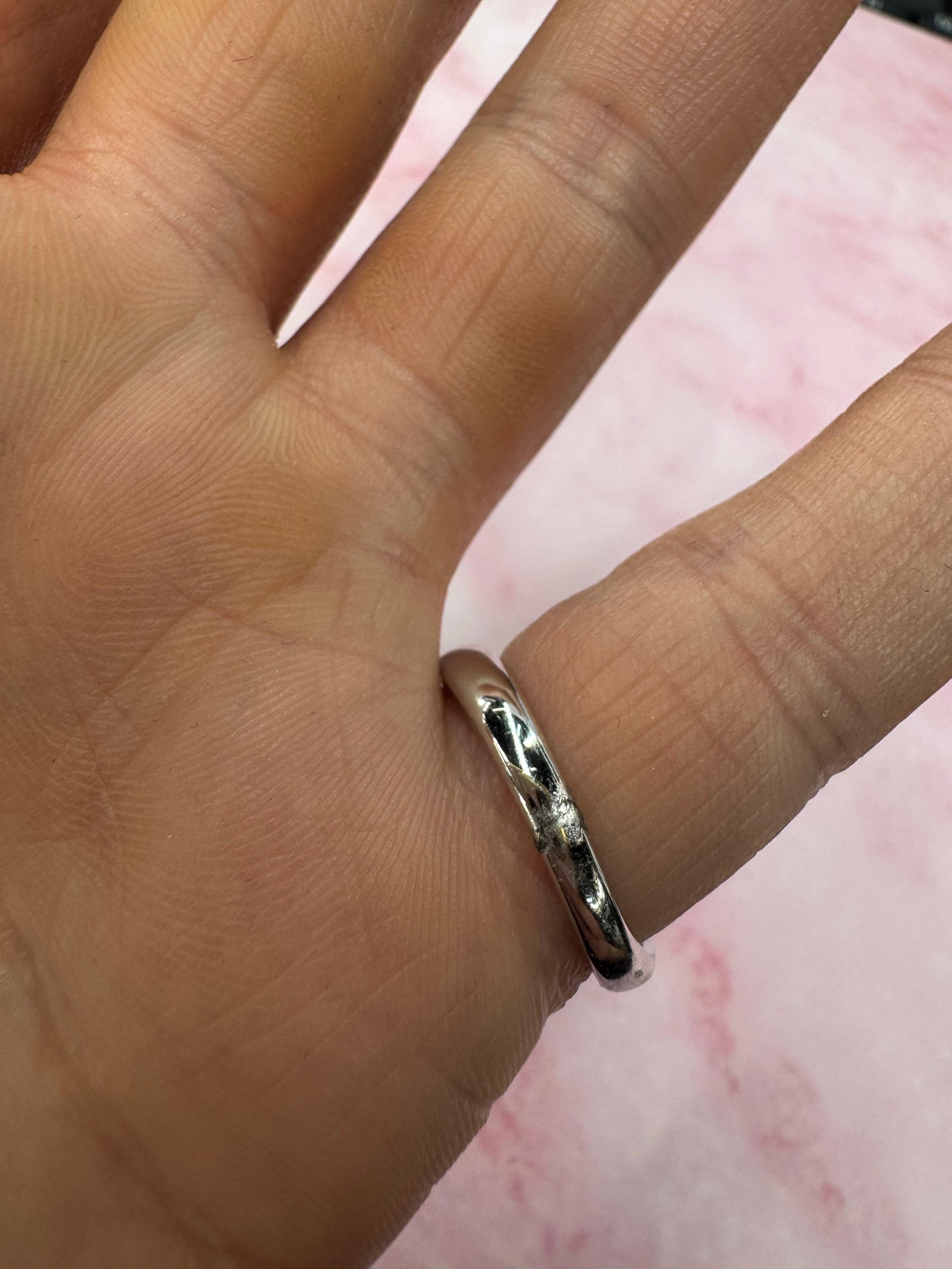 Diamant-Krallennagelring 0,36 Karat G SI1 14 Karat Weißgold 3,17 Gramm (Rundschliff) im Angebot