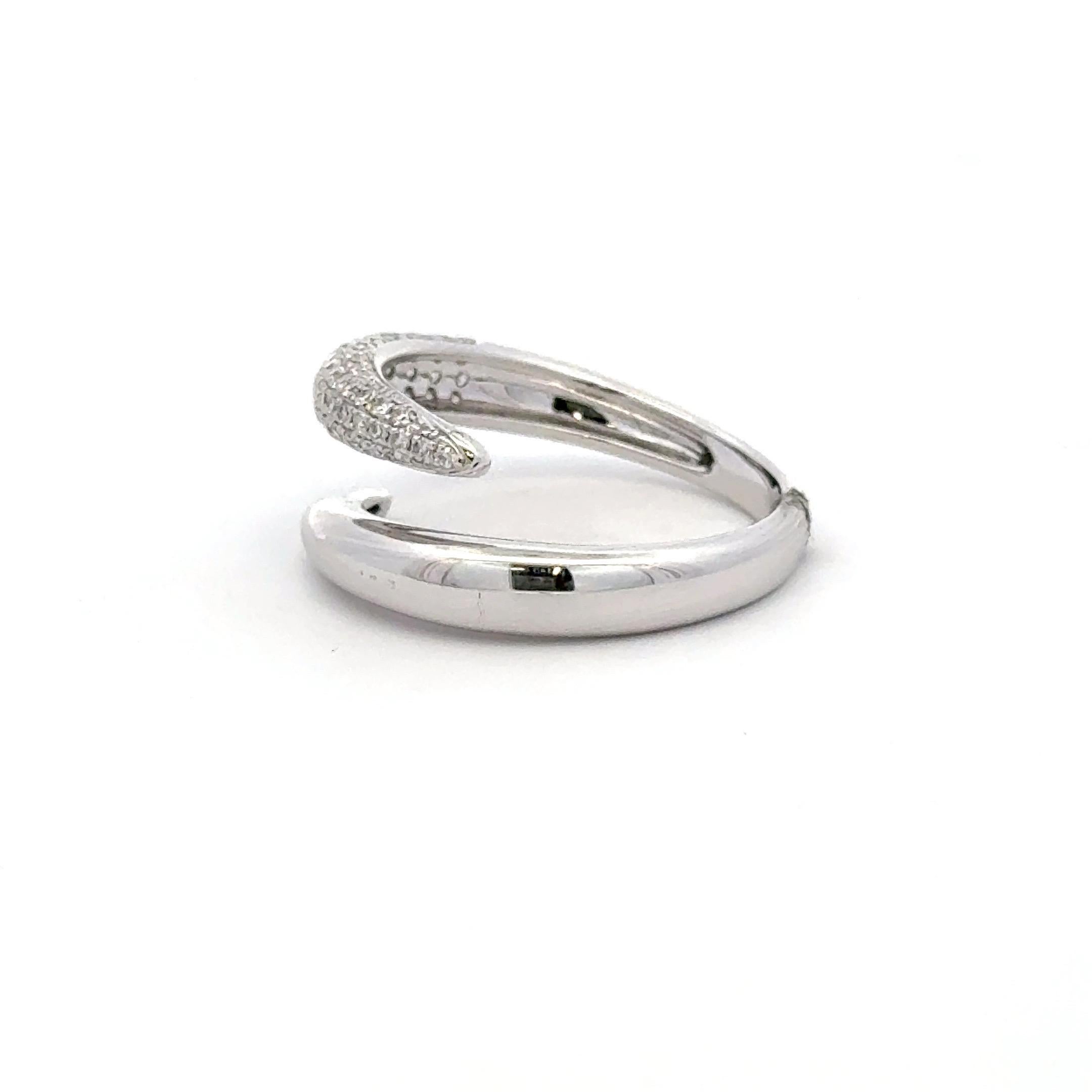 Diamant-Krallennagelring 0,36 Karat G SI1 14 Karat Weißgold 3,17 Gramm im Angebot 1