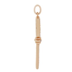 Diamond Clover Cutout Key Pendant