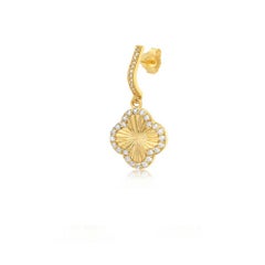 Diamond Clover Earrings (0.75 ct.) in 14K Gold