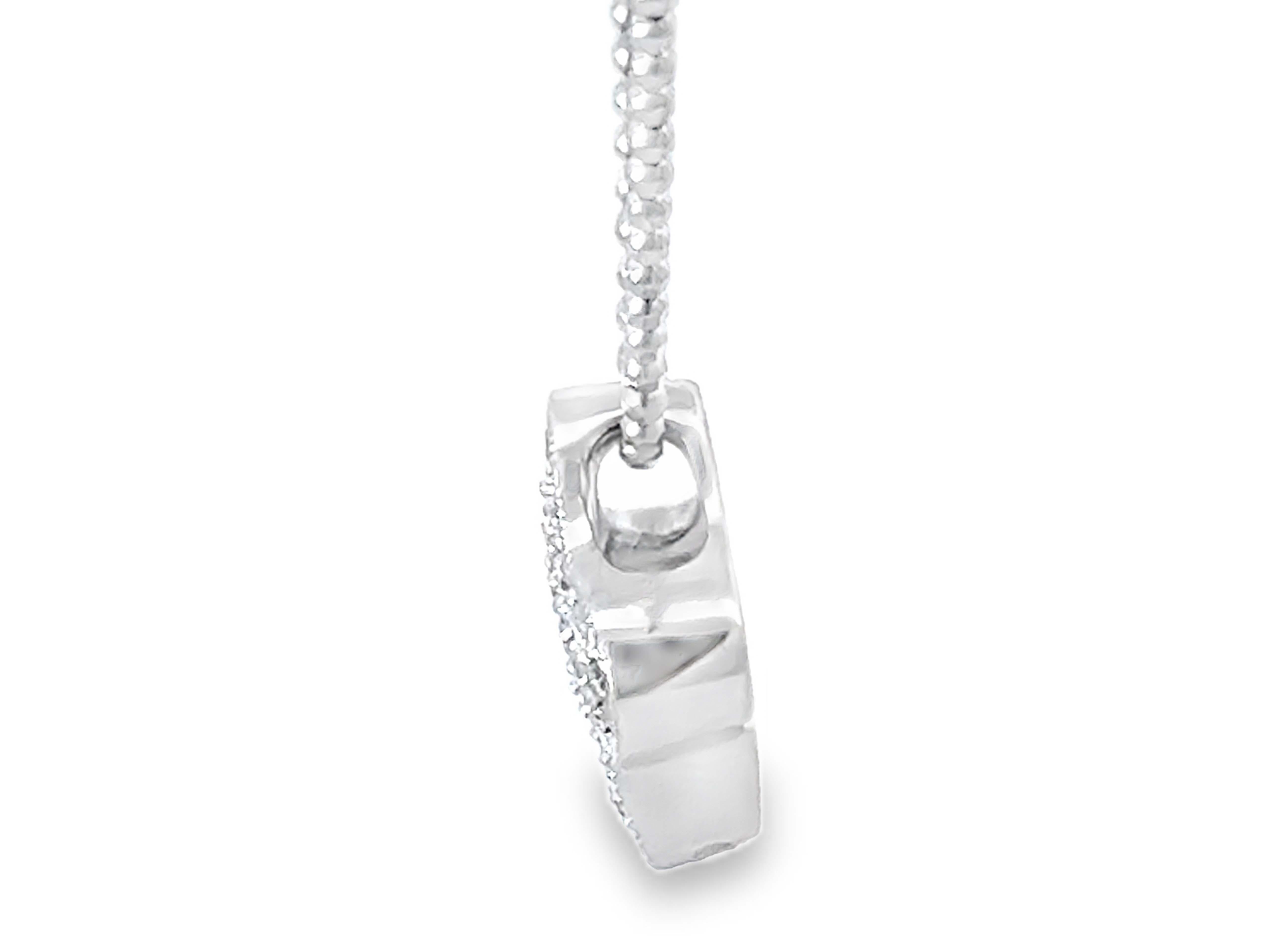 Collier trèfle en or blanc 18 carats Pour femmes en vente