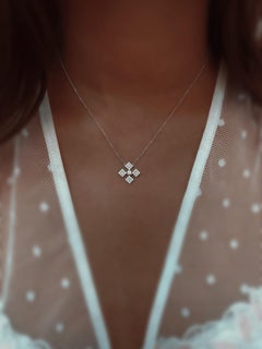 Tanisa Nahata Collier trèfle en or 18 carats et diamants