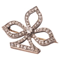 Diamond Club Brooch, late 19th Century