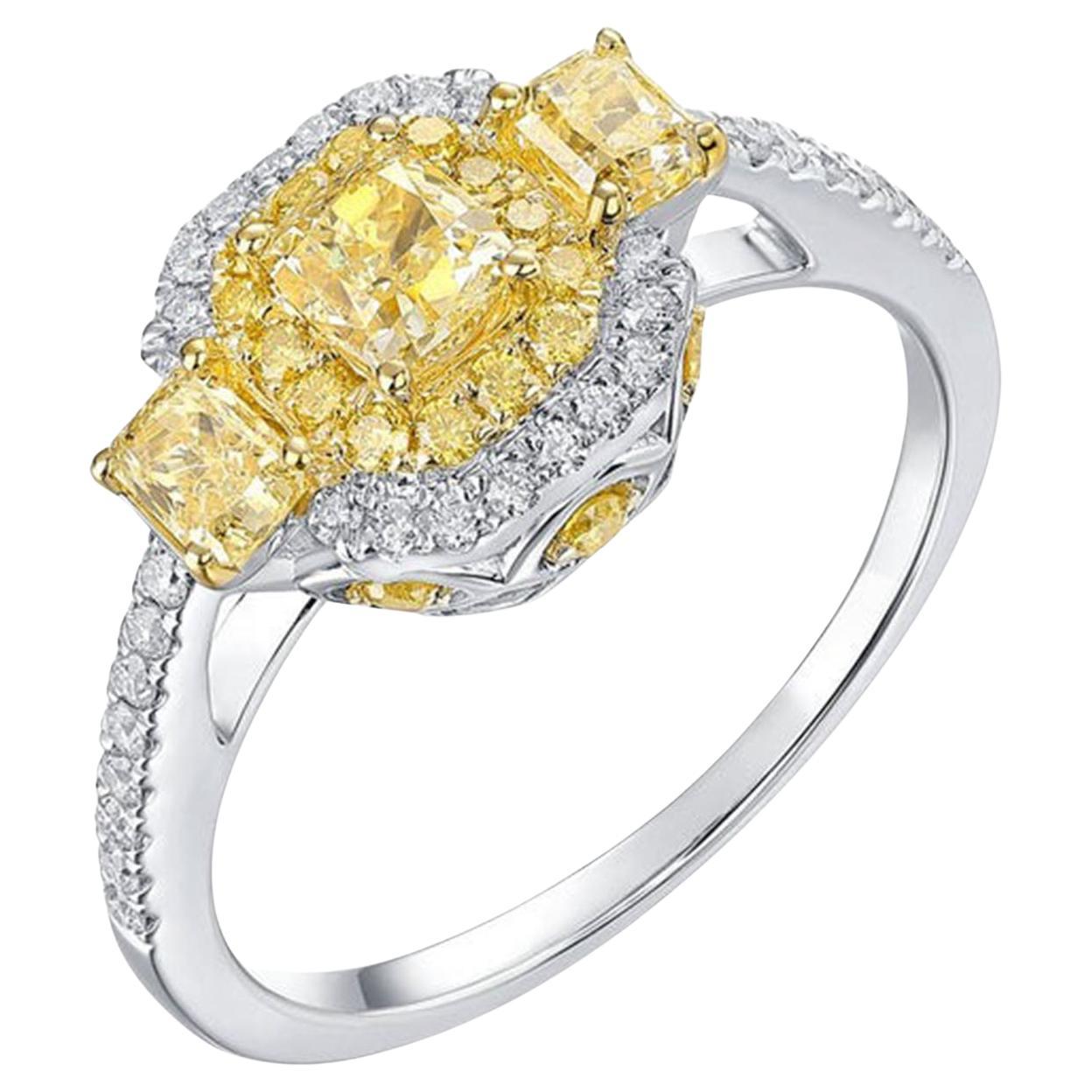 in vendita:  Anello con diamante a grappolo in oro giallo 14K (o 18k su richiesta)