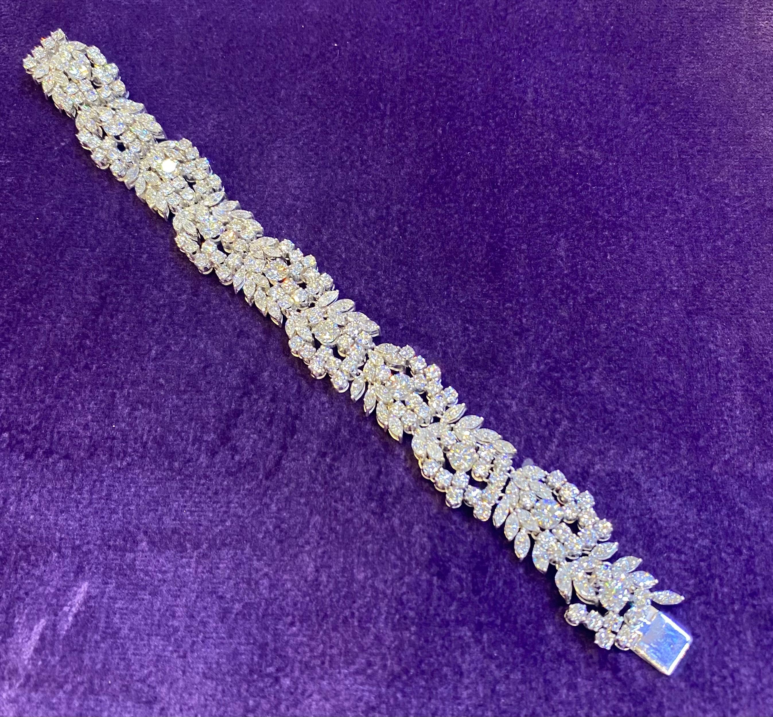 Diamond Cluster Bracelet For Sale 1