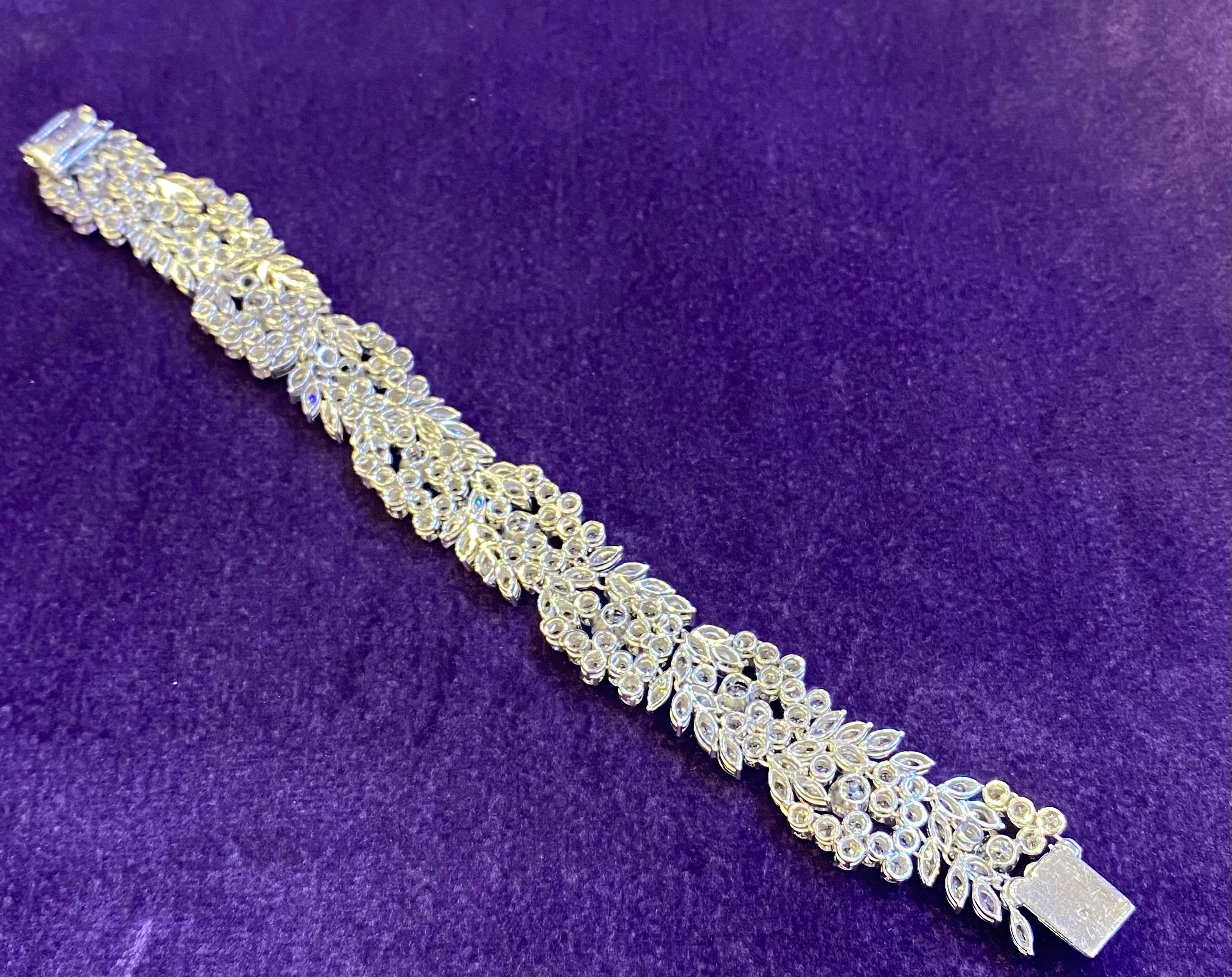 Diamond Cluster Bracelet For Sale 2