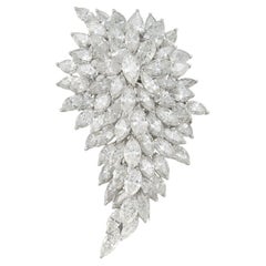 Vintage Diamond Cluster Brooch