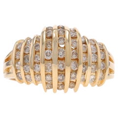 Diamond Cluster Cocktail Ring - 14k Round Brilliant 1.00ctw Channel Set
