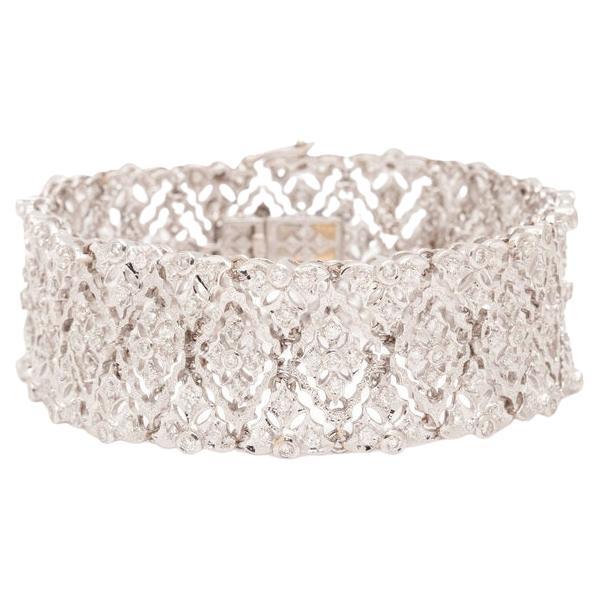 Diamond Cluster Cuff Bracelet