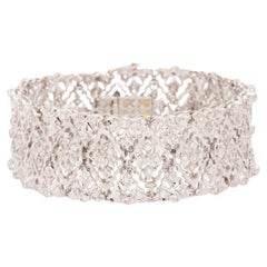 Diamond Cluster Cuff Bracelet