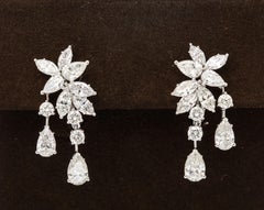 Diamond Cluster Dangle Earring