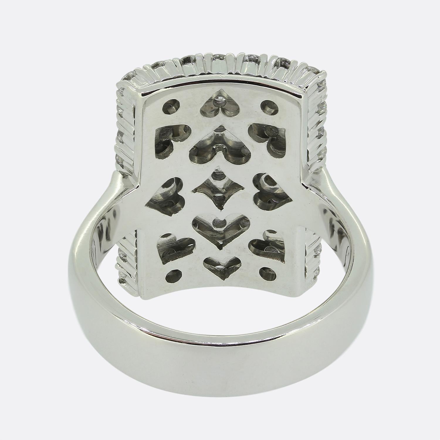 Diamond Cluster Dress Ring In Good Condition For Sale In London, GB