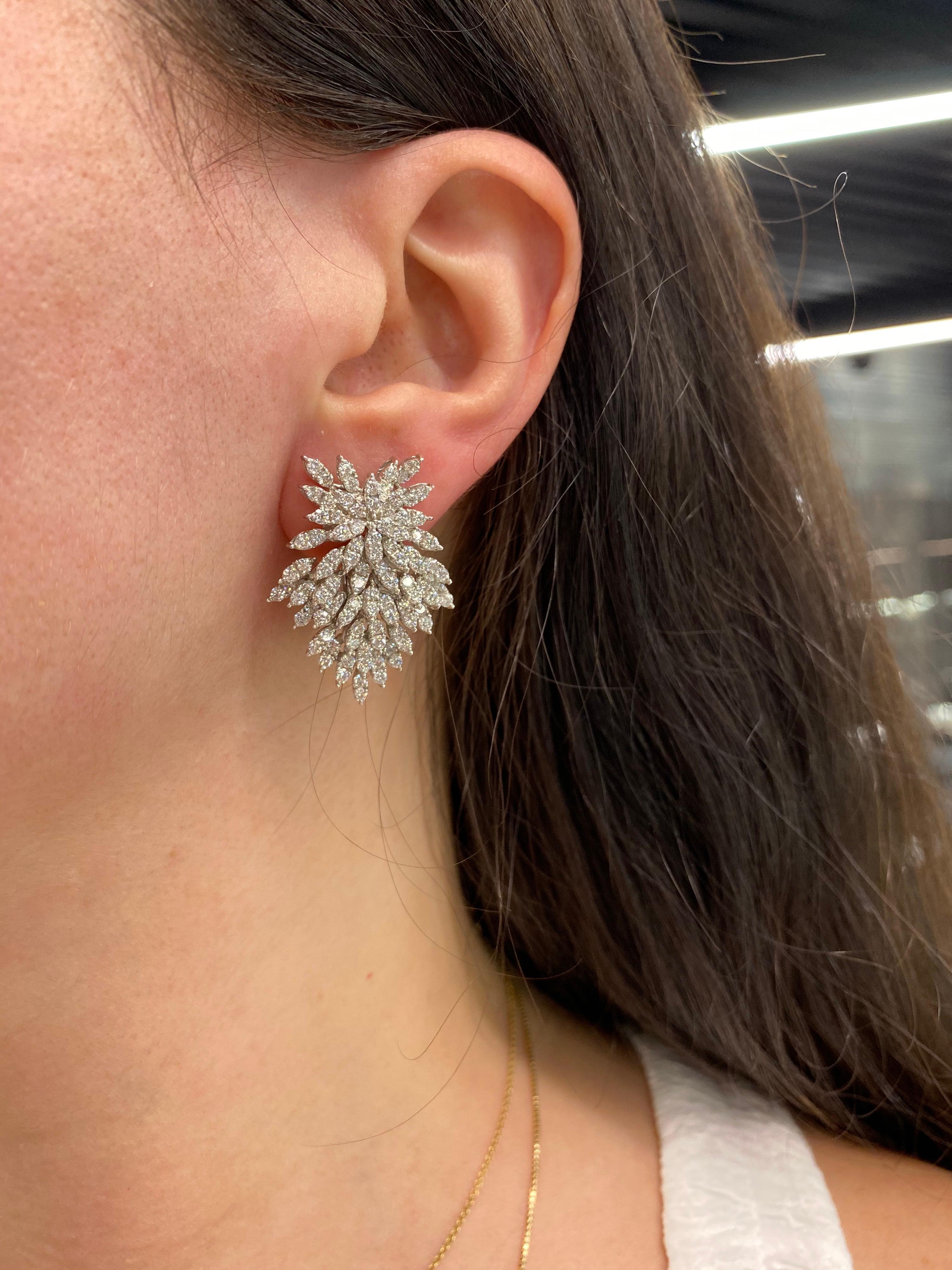 white gold diamond earrings