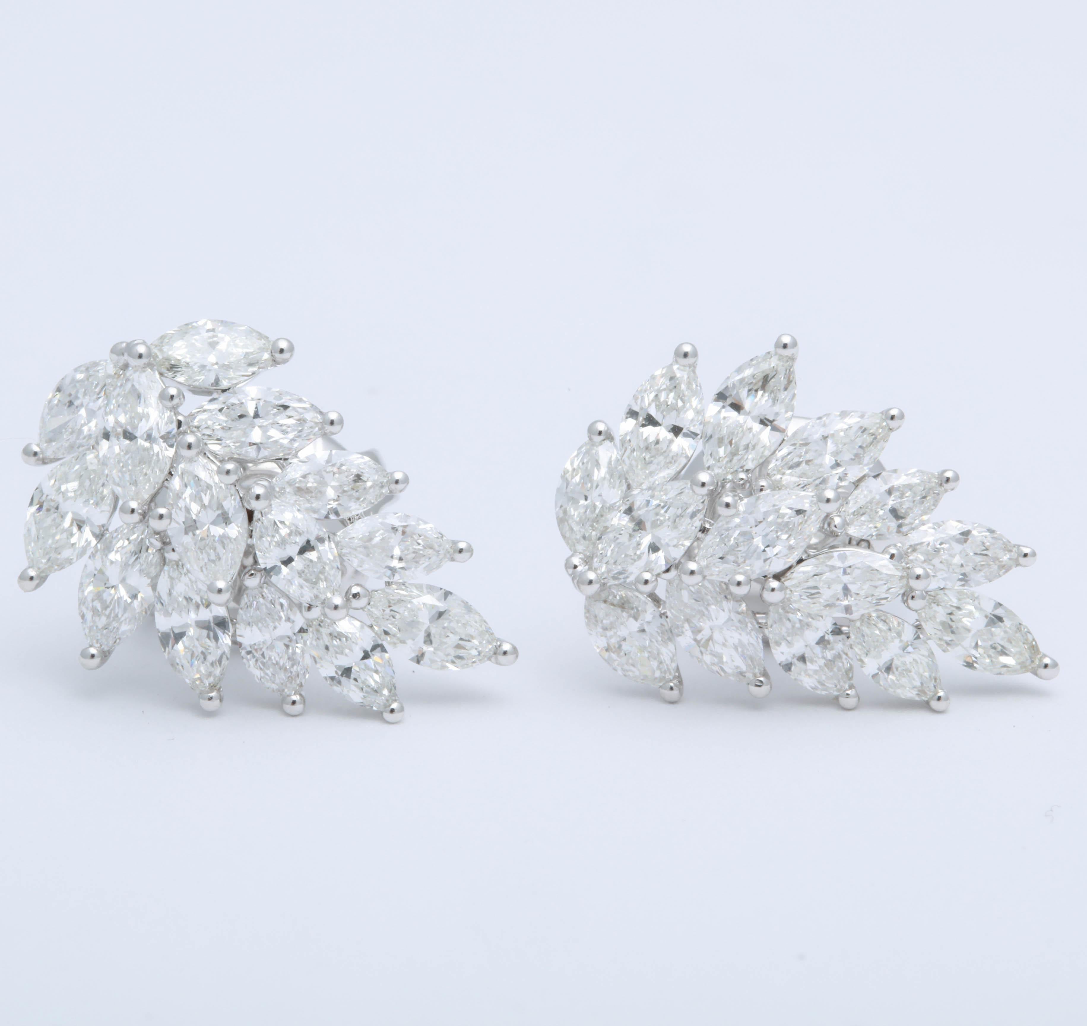 Diamant-Cluster-Ohrring-Manschetten Damen im Angebot