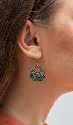 Diamant-Cluster-Ohrringe 3.14 Karat Sterling Silber