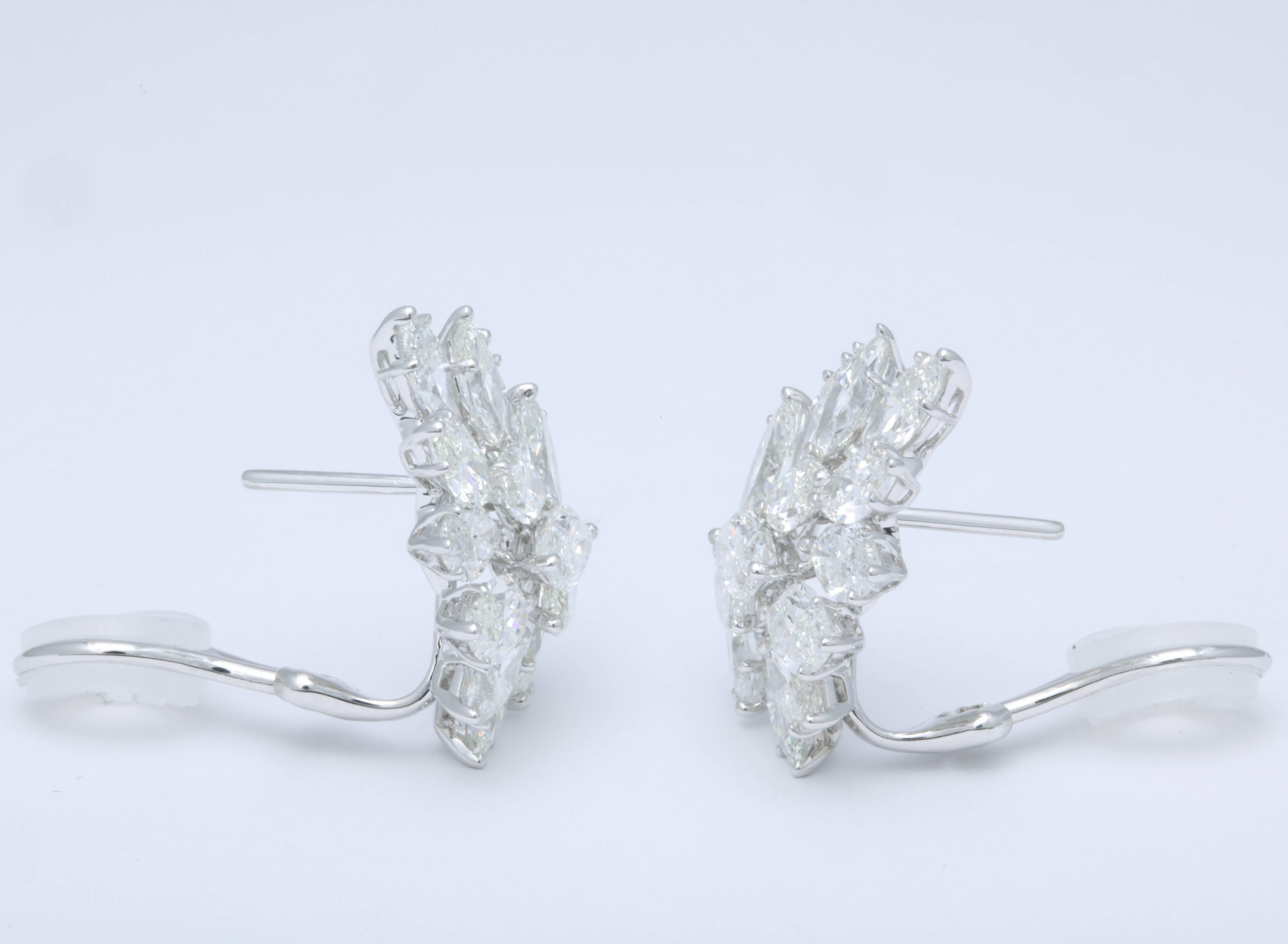 Women's Diamond Cluster Earrings For Sale