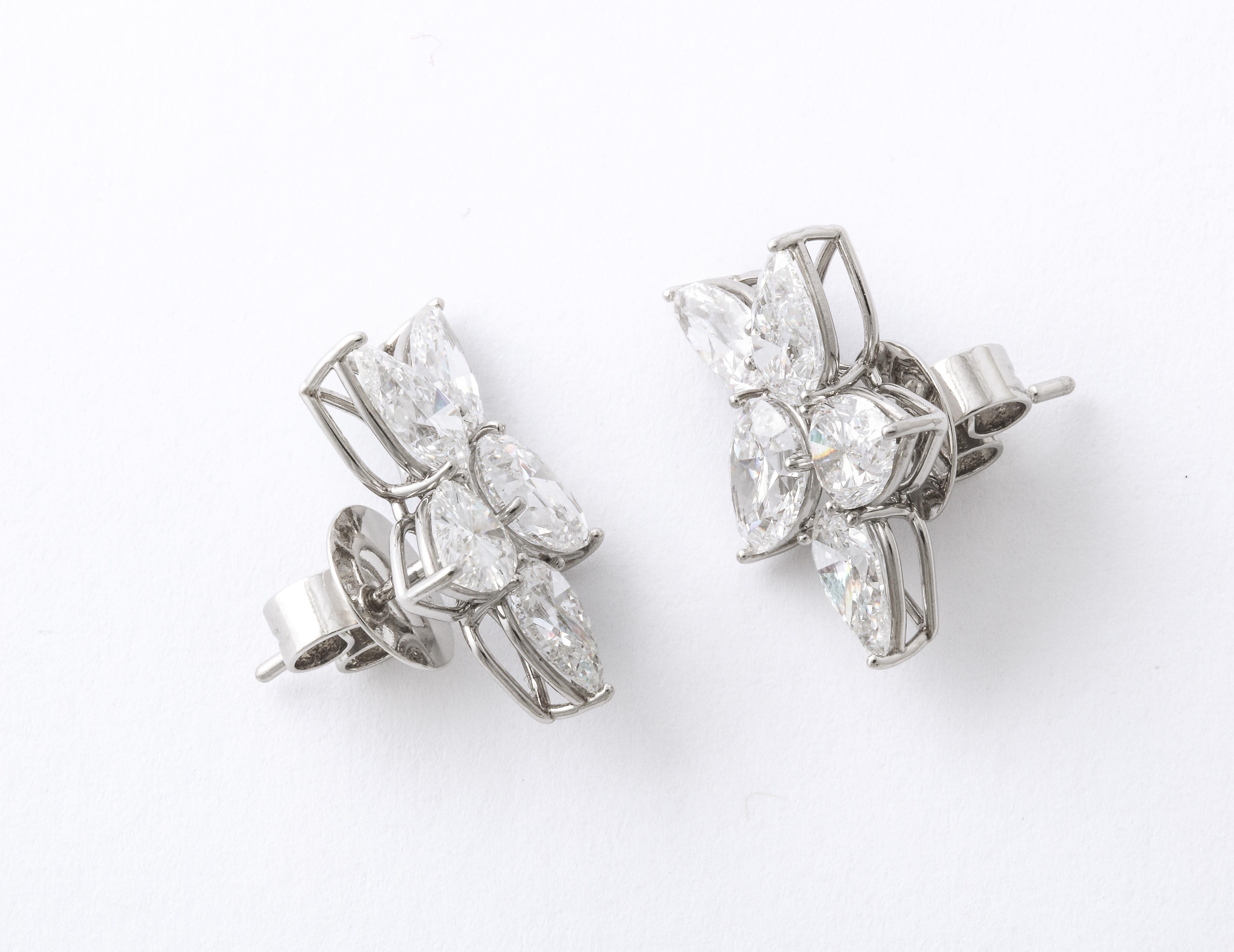 Women's Diamond Cluster Earrings For Sale