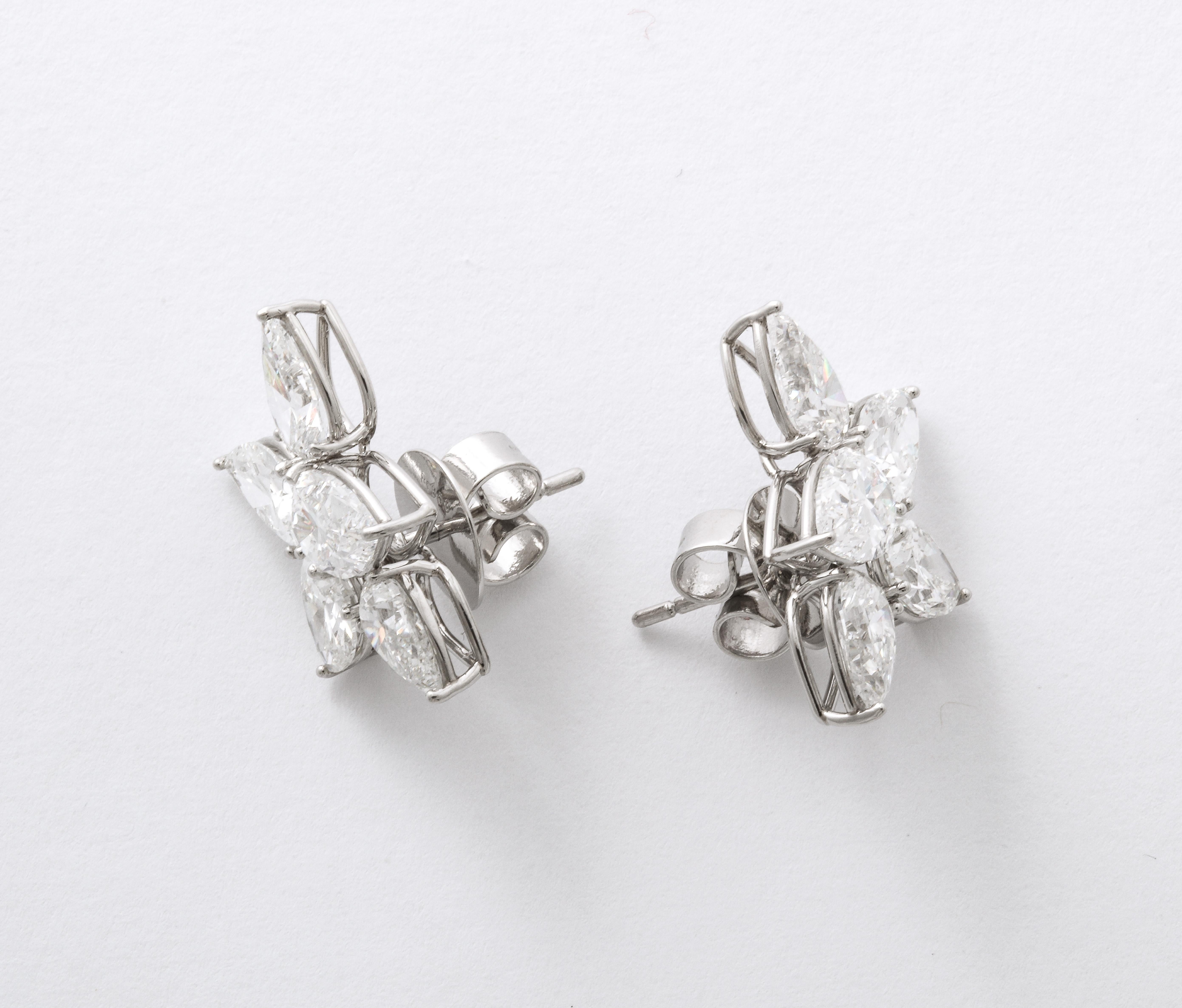 Diamant-Cluster-Ohrringe im Angebot 1
