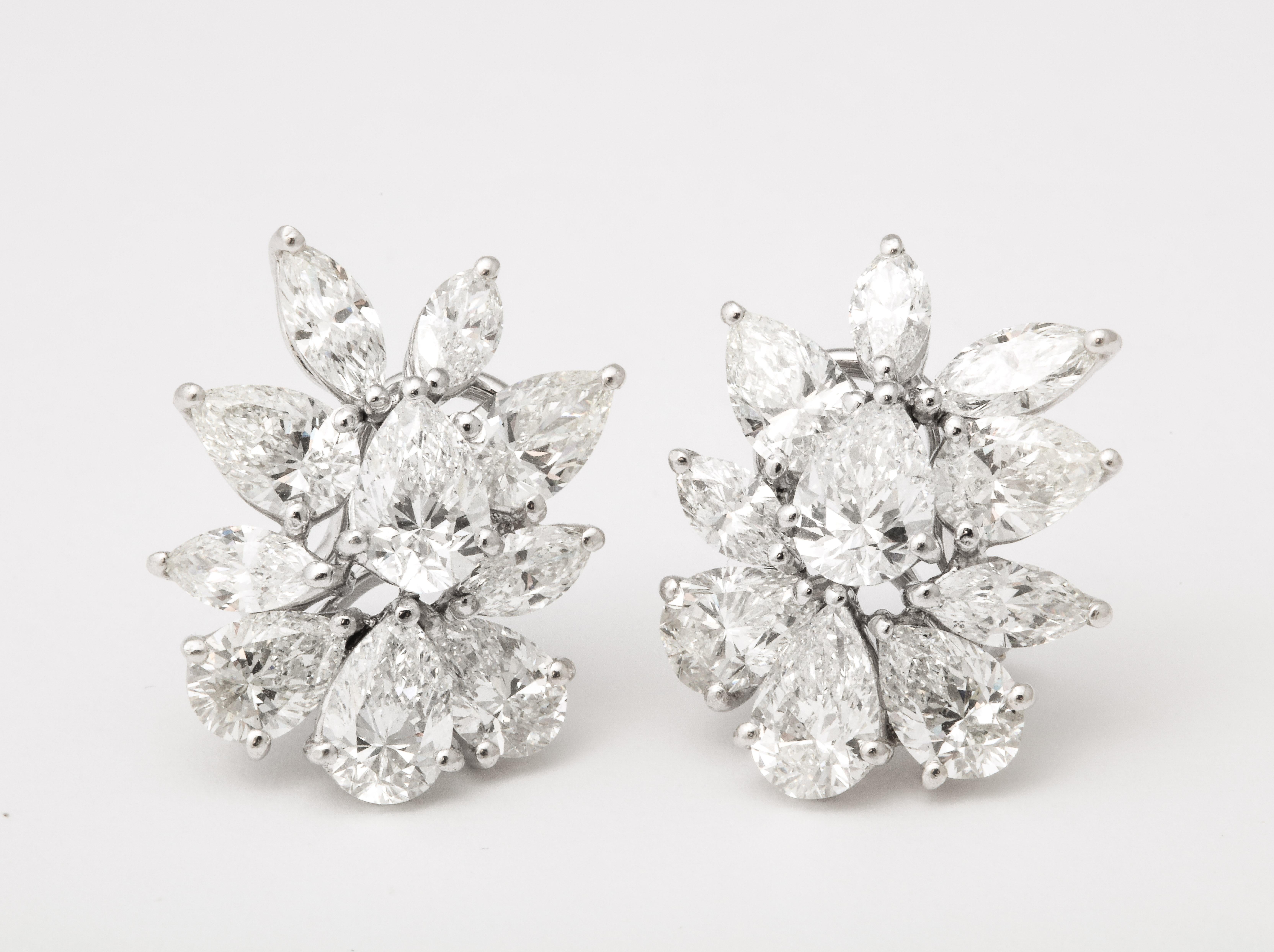 Diamant-Cluster-Ohrringe im Angebot 1