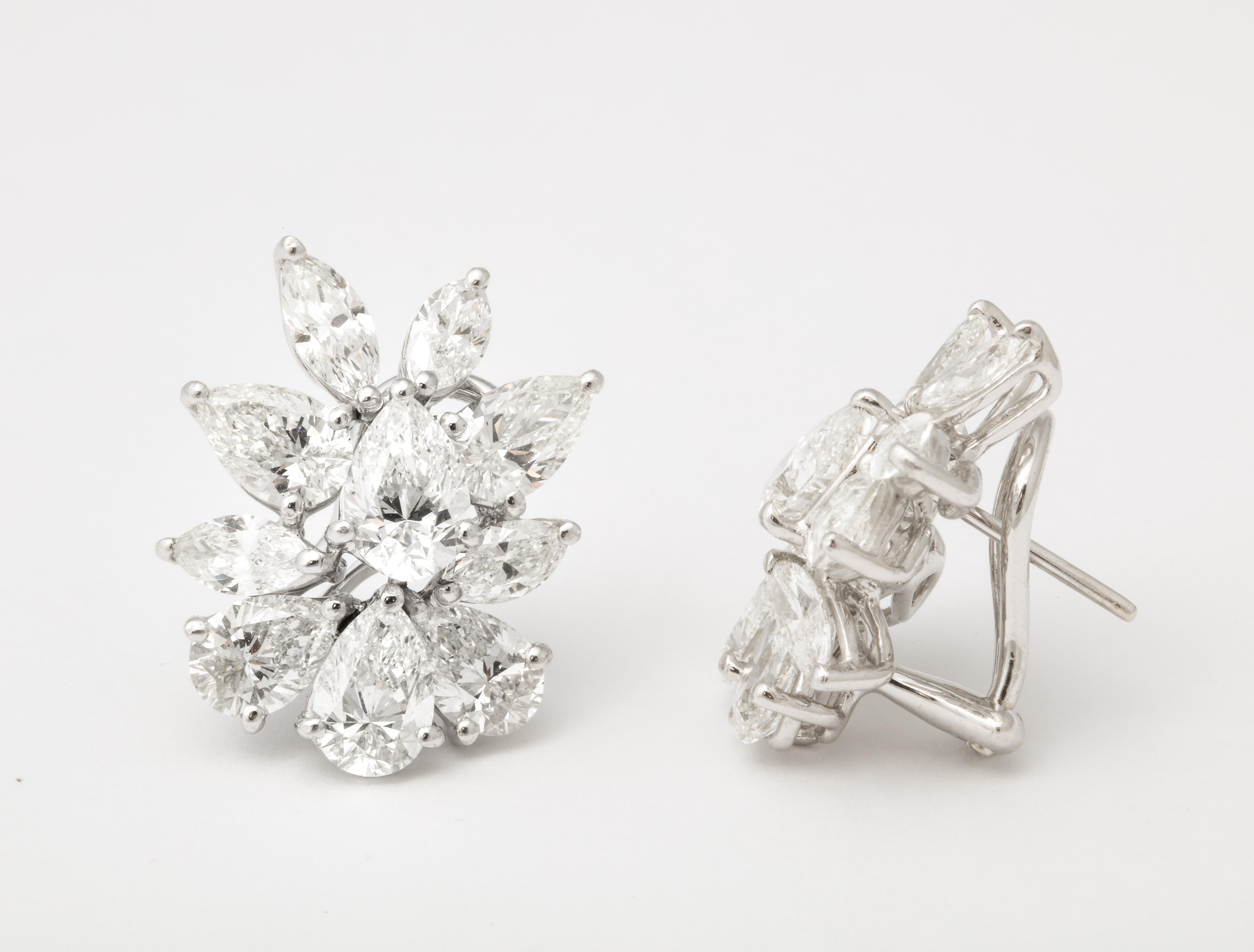 Diamant-Cluster-Ohrringe im Angebot 2