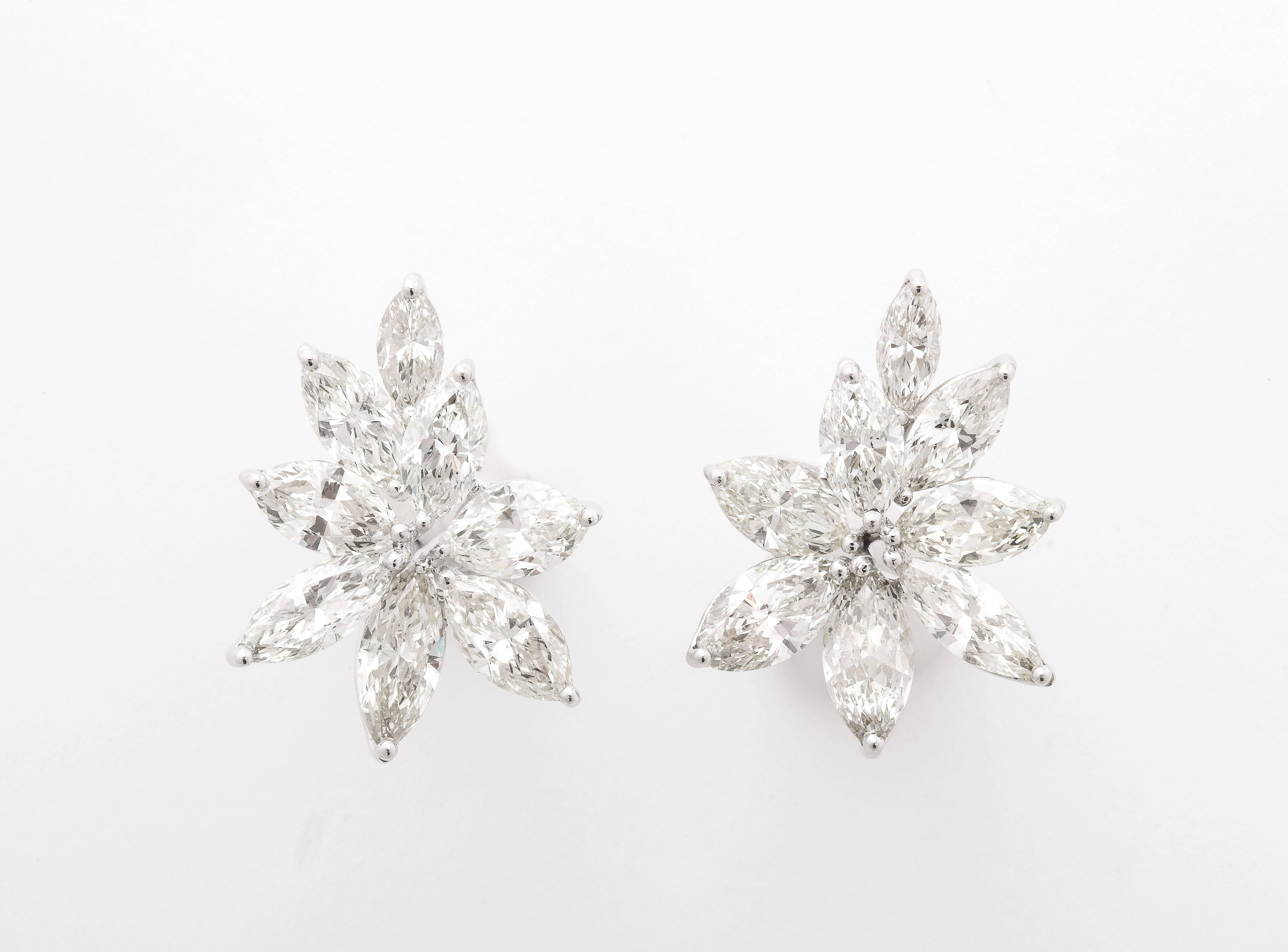 Diamond Cluster Earrings For Sale 3