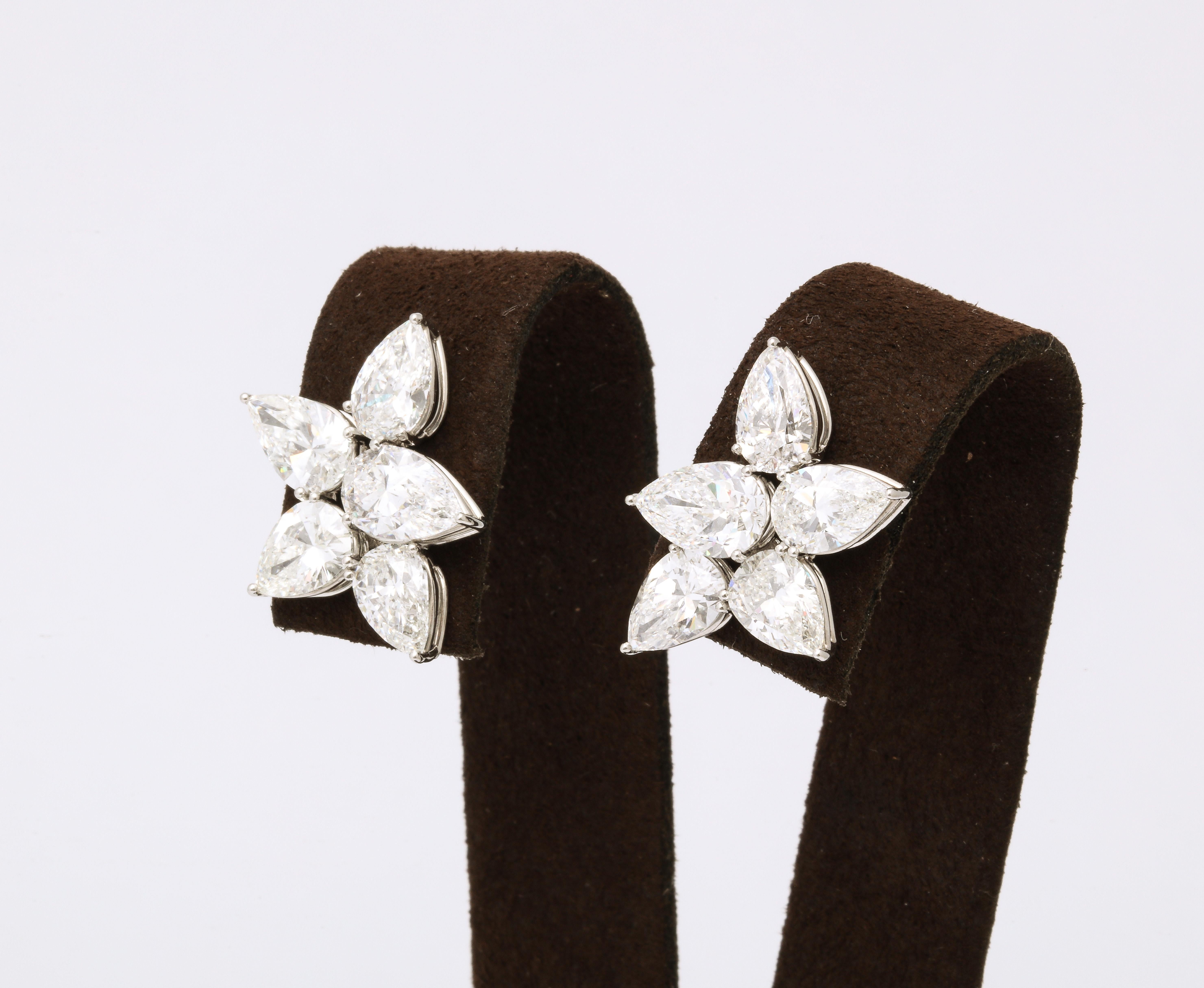 Diamond Cluster Earrings For Sale 4