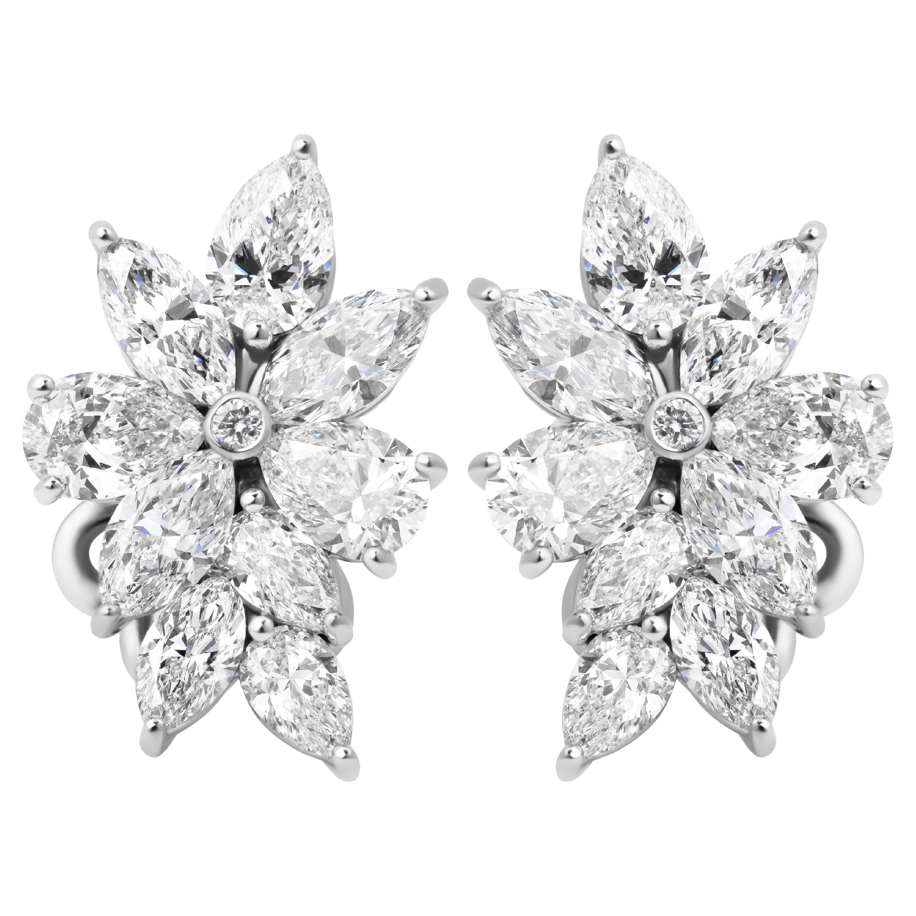 Diamond Cluster Earrings