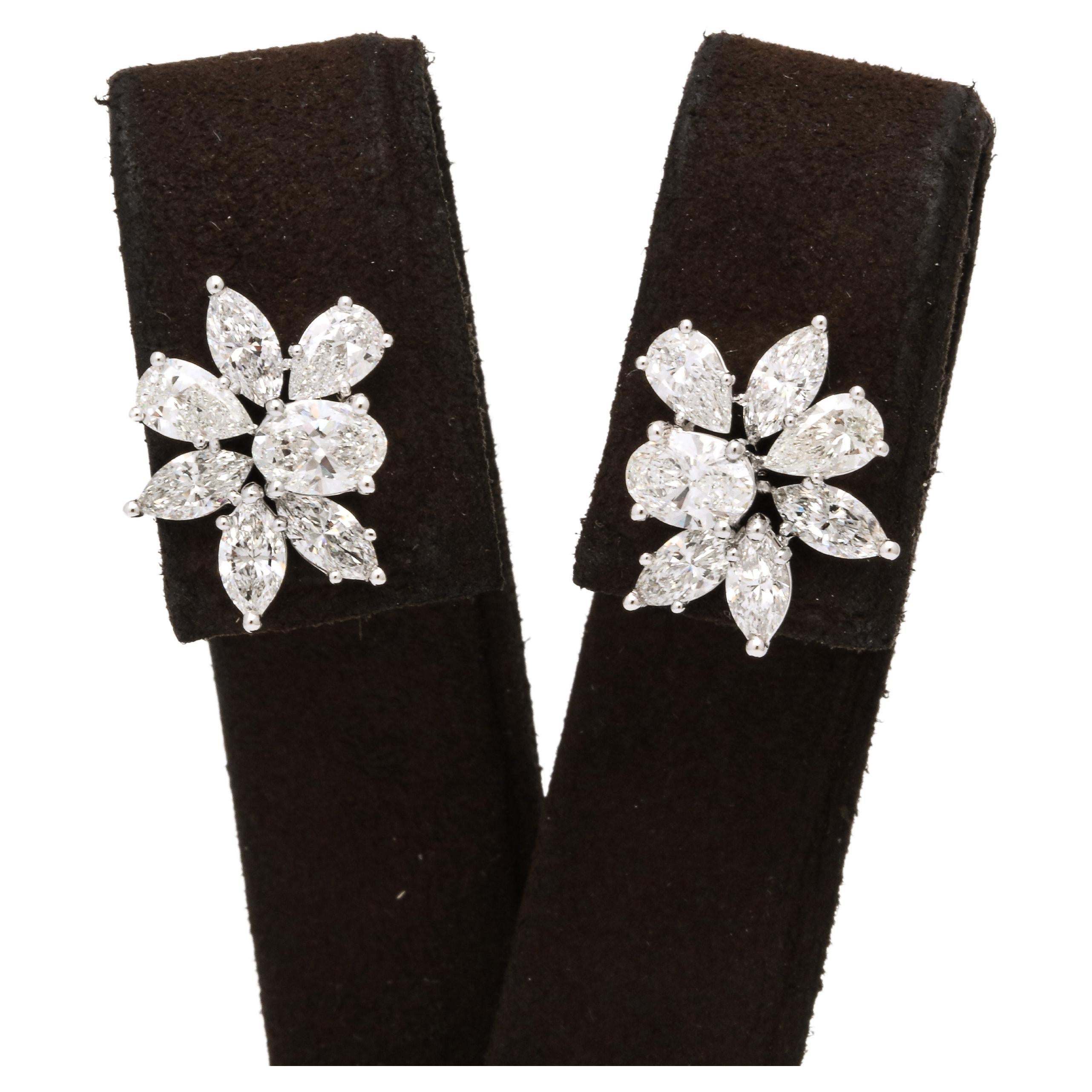 Diamond Cluster Earrings
